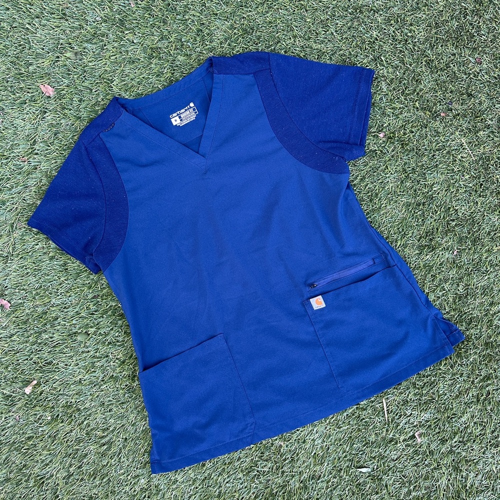 Carhartt Women's Flex Panel V-Neck Scrub Top - Picture 2 of 7